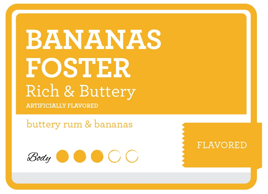 Bananas Foster Product Label