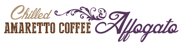 Chilled Amaretto Coffee Affogato Recipe Decorative Text 